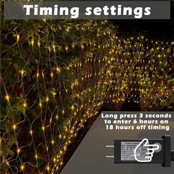 Net Lights Outdoor, 360 LED Gazebo Net Lights, 10×10 FT Connectable Fairy Lights - Picture 5 of 7